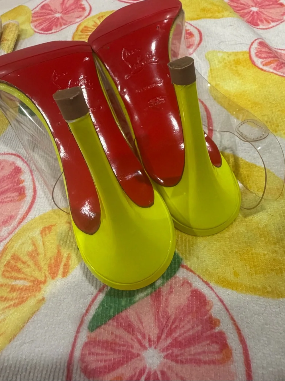 Christian Louboutin striking neon